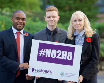 PCC backs Tell MAMA's #NO2H8 campaign
