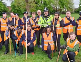 Coventry Police Cadets trawl park for knives
