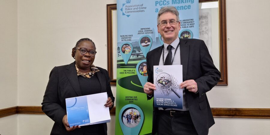 PCC Simon Foster alongside Birmingham Erdington MP Paulette Hamilton at the APCC Tackling Serious Violence drop-in event at Westminster Hall in London