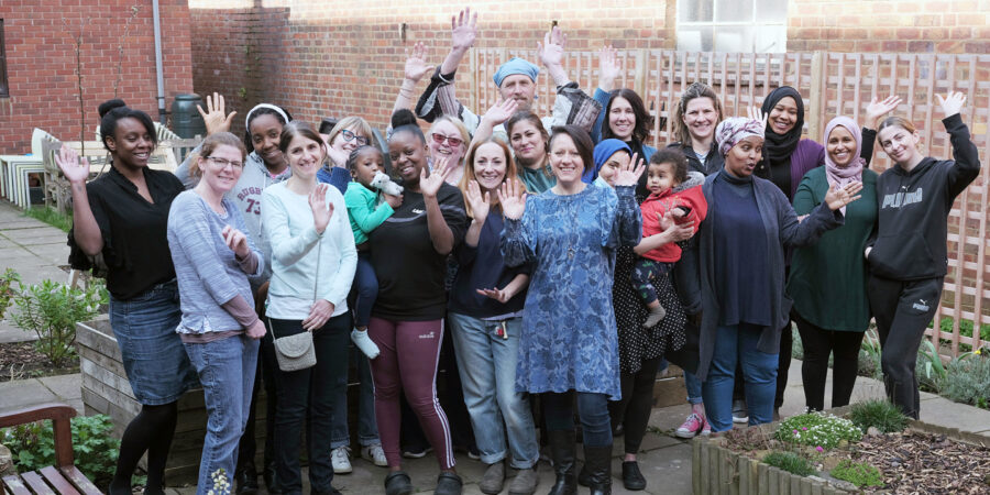 West Midlands PCC Community Thank You award winner Sally Taylor (centre) with her brilliant Bearwood Community Hub team