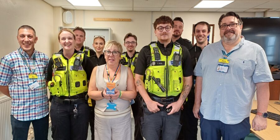 Solihull and Chelmsley Wood police officers with Benjamin, Jo and Mark from naloxone training provider SIAS