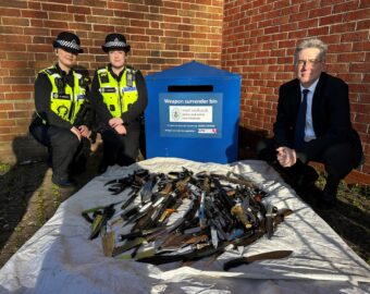 Over 1,000 knives and guns destroyed thanks to PCC weapon bins
