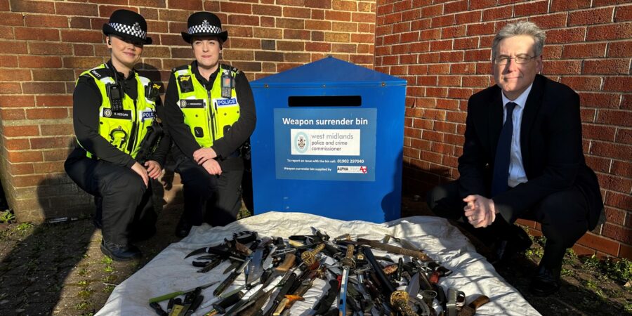 PCC Simon Foster pays for the installation and maintenance of all 31 weapon surrender bins in the region