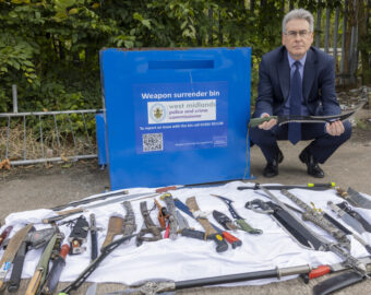PCC highlights importance of weapon bins in fight against knife crime