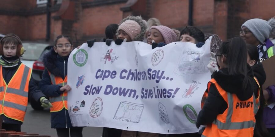 PCC joins speed watch operation with Cape Primary School pupils and West Midlands Police in Smethwick