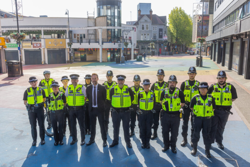 The Operation Fearless team in Hurst Street, Birmingham